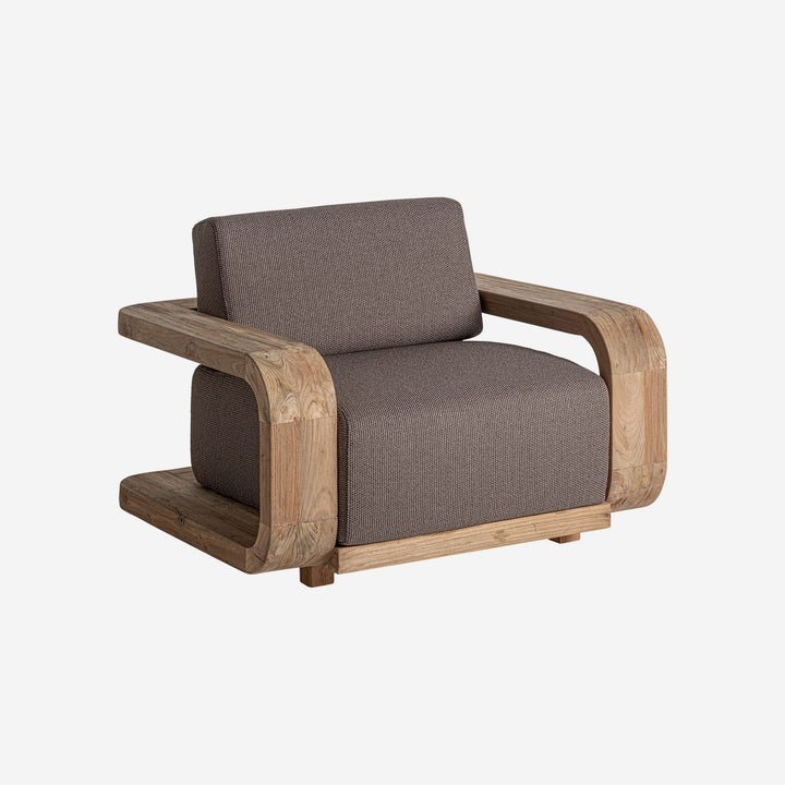 Sillón de madera de teca reciclada en color marrón 110 x 100 x 84 cm