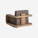 Sillón de madera de teca reciclada en color marrón 110 x 100 x 84 cm
