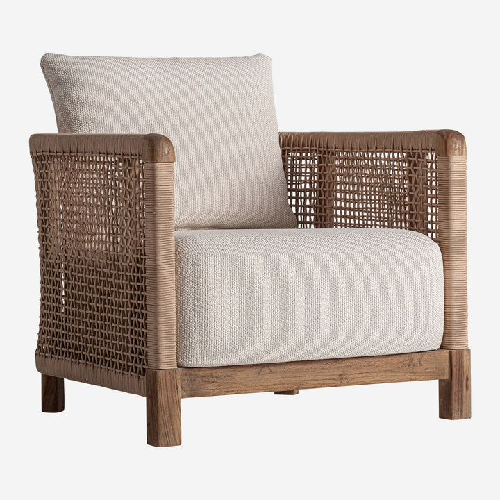 Sillón de madera de teca reciclada en color marrón 85 x 94 x 70 cm