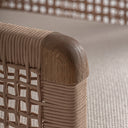 Sillón de madera de teca reciclada en color marrón 85 x 94 x 70 cm – detalle