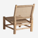 Sillón de madera de teca y cáñamo en color marrón claro