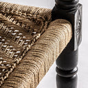 Sillón de madera recuperada y cuerda en color negro – detalle