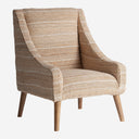 Sillón de yute y algodón en color beige