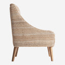 Sillón de yute y algodón en color beige