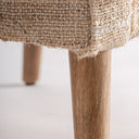 Sillón de yute y algodón en color beige – detalle