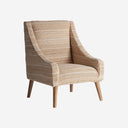 Sillón de yute y algodón en color beige