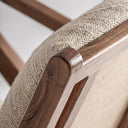 Sillón de yute y madera de mango en tonos marrones – detalle