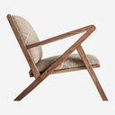 Sillón de yute y madera de mango en tonos marrones