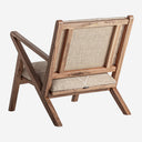Sillón de yute y madera de mango en tonos marrones