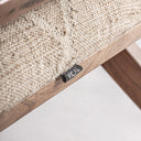Sillón de yute y madera de mango en tonos marrones – detalle