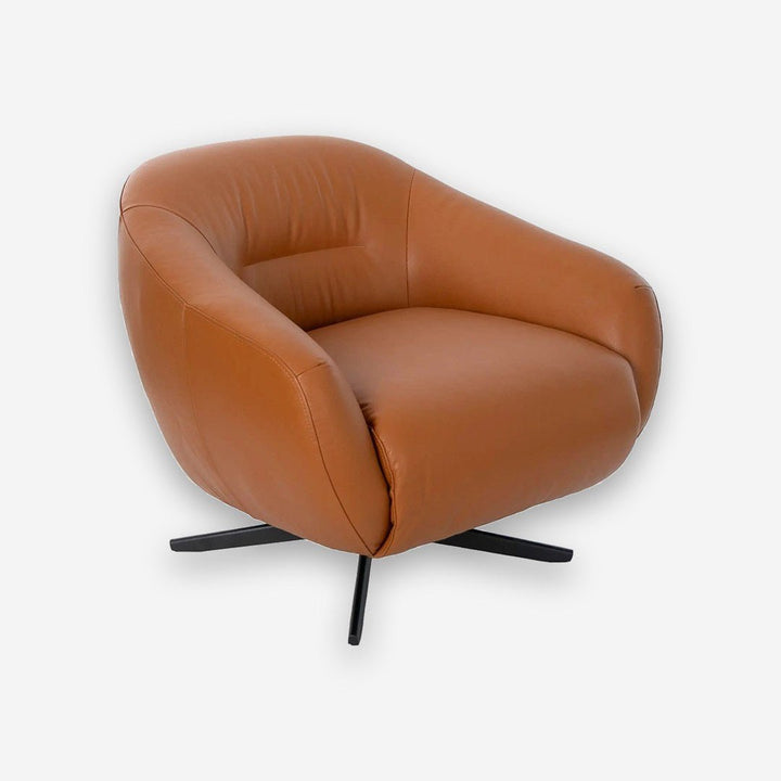 Sillón giratorio piel marrón - Sillón - El Workshop-