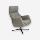 Sillón giratorio reclinable piel gris oscuro - Sillón - El Workshop-