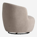 Sillón giratorio tapizado en poliéster en color beige