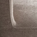 Sillón giratorio tapizado en poliéster en color beige – detalle