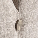 Sillón giratorio tapizado en poliéster en color beige – detalle