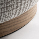 Sillón giratorio tapizado en poliéster en color gris jaspeado – detalle