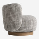 Sillón giratorio tapizado en poliéster en color gris jaspeado
