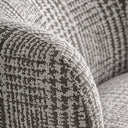 Sillón giratorio tapizado en poliéster en color gris jaspeado – detalle