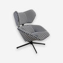 Sillón giratorio tela blanca y negra - Sillón - El Workshop-