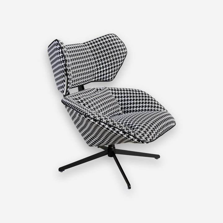 Sillón giratorio tela blanca y negra - Sillón - El Workshop-