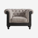 Sillón tapizado en poliéster 113 x 89 x 77 cm
