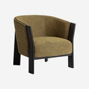 Sillón tapizado en poliéster 69 x 70 x 69 cm – Mostaza jaspeado