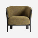 Sillón tapizado en poliéster 69 x 70 x 69 cm – Mostaza jaspeado