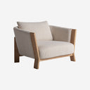 Sillón tapizado en poliéster 92 x 100 x 79 cm – Marrón