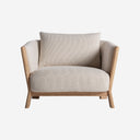 Sillón tapizado en poliéster 92 x 100 x 79 cm – Marrón