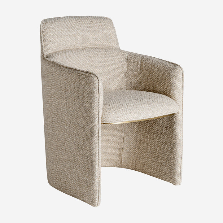 Sillón tapizado en poliéster en color beige 61 x 66 x 86 cm
