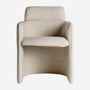Sillón tapizado en poliéster en color beige 61 x 66 x 86 cm