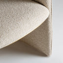 Sillón tapizado en poliéster en color beige 61 x 66 x 86 cm – detalle