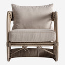 Sillón tapizado en poliéster en color beige 66 x 70 x 76 cm