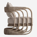 Sillón tapizado en poliéster en color beige 66 x 70 x 76 cm