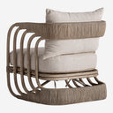 Sillón tapizado en poliéster en color beige 66 x 70 x 76 cm
