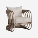 Sillón tapizado en poliéster en color beige 66 x 70 x 76 cm