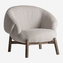 Sillón tapizado en poliéster en color beige 98 x 93 x 84 cm