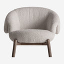Sillón tapizado en poliéster en color beige 98 x 93 x 84 cm