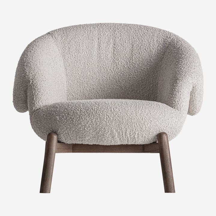 Sillón tapizado en poliéster en color beige 98 x 93 x 84 cm
