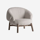 Sillón tapizado en poliéster en color beige 98 x 93 x 84 cm