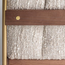 Sillón tapizado en poliéster en color beige jaspeado – detalle