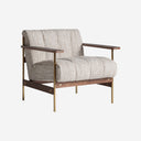 Sillón tapizado en poliéster en color beige jaspeado