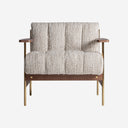 Sillón tapizado en poliéster en color beige jaspeado