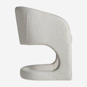 Sillón tapizado en poliéster en color blanco roto