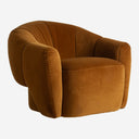 Sillón tapizado en poliéster en color camel