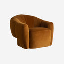 Sillón tapizado en poliéster en color camel