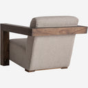 Sillón tapizado en poliéster en color crema