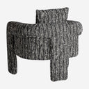 Sillón tapizado en poliéster en color negro jaspeado