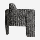 Sillón tapizado en poliéster en color negro jaspeado