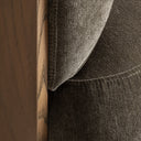 Sillón tapizado en poliéster en color verde – detalle